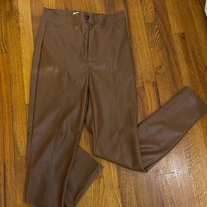Brown Leather Pants